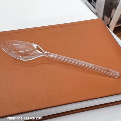 Plastična kašika 20 1 , prozirne kašike, plastični pribor za jelo, plastične kašike perive u mašini za sudove