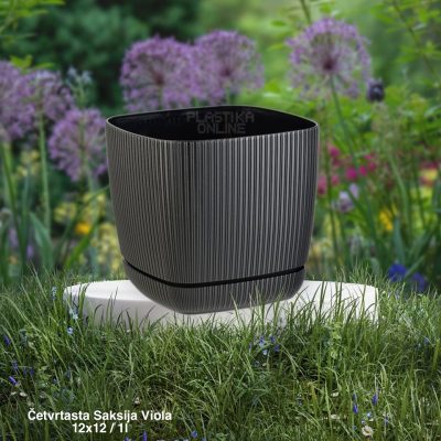 Plasticna saksija Viola 12x12 , cetvrtaste saksije, plasticne saksije