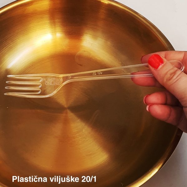Plastična viljuška 20 -1, Set plastičnih viljuški, Višekratne plastične viljuške, Viljuške za ketering, Providne plastične viljuške, Escajg za proslave