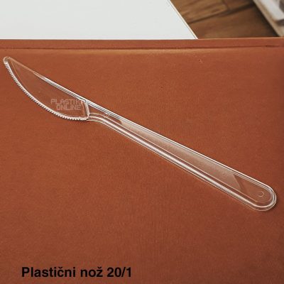 Plastični nož 20 , Plastični pribor za jelo, Providni plastični noževi, Set plastičnih noževa