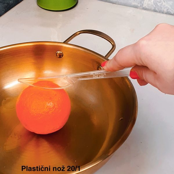 Plastični nož 20 , Plastični pribor za jelo, Providni plastični noževi, Set plastičnih noževa