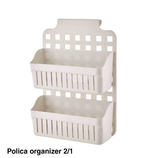 Polica organizer 2, plasticne police za kupatilo, stalak za kupatilo, police za odlaganje, organizator za sminku