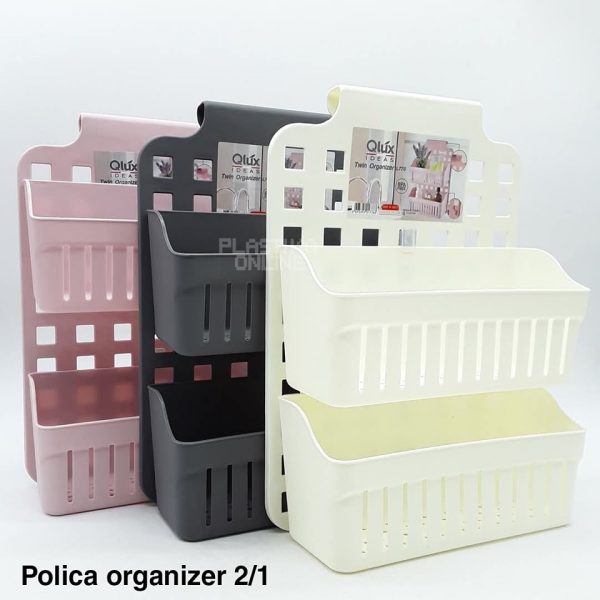 Polica organizer 2, plasticne police za kupatilo, stalak za kupatilo, police za odlaganje, organizator za sminku