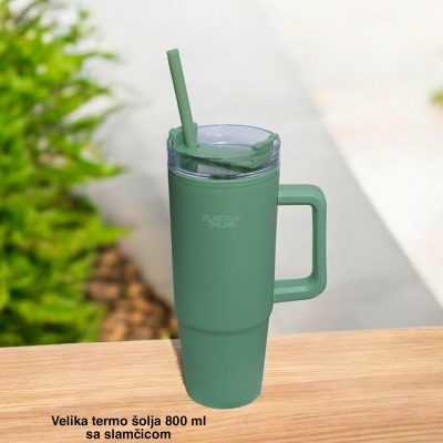 Velika termo šolja 800ml , plasticne case , plastične čaše, termo šolje, velike šolje za put, šolje za auto, stenly cup