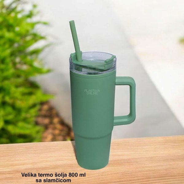 Velika termo šolja 800ml , plasticne case , plastične čaše, termo šolje, velike šolje za put, šolje za auto, stenly cup