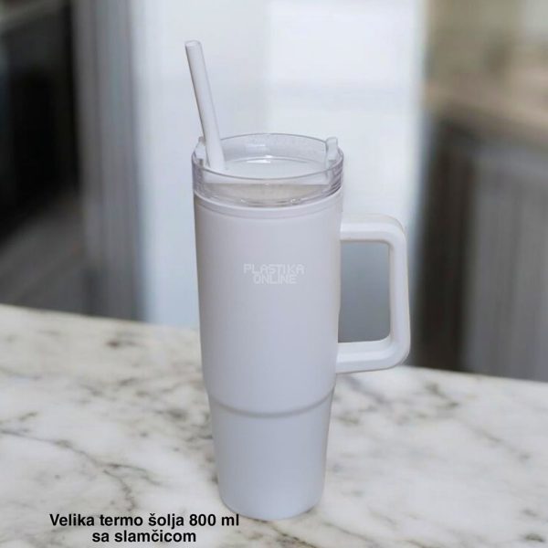 Velika termo šolja 800ml , plasticne case , plastične čaše, termo šolje, velike šolje za put, šolje za auto, stenly cup