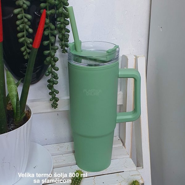 Velika termo šolja 800ml , plasticne case , plastične čaše, termo šolje, velike šolje za put, šolje za auto, stenly cup