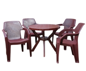 Baštenski set MAREA LUX – Bordo (4 stolice i 1 sto)