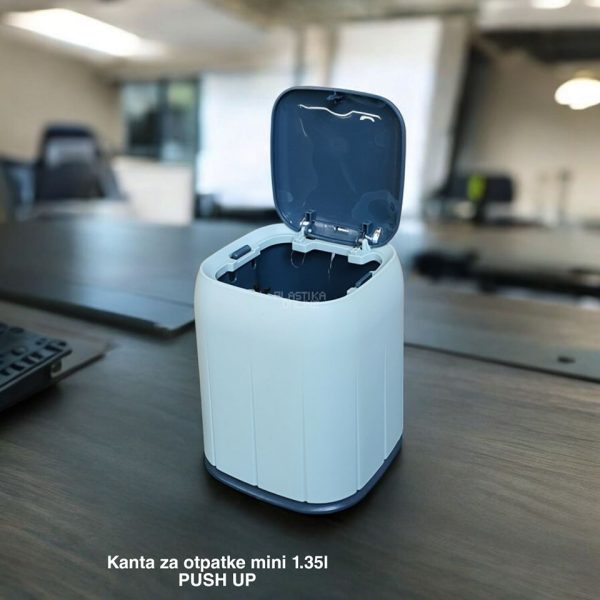 Kanta za otpatke mini 1 35l, mala kanta, plasticna kantica, kantica za radni sto, kantica za kupatilo, push up kanta