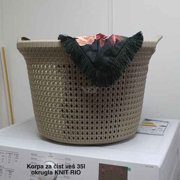 Korpa za čist veš 35l, okrugla korpa za čist veš, kadica za ves, plasticne korpe za ves, plasticna korpa za ves, sklopiva korpa za ves