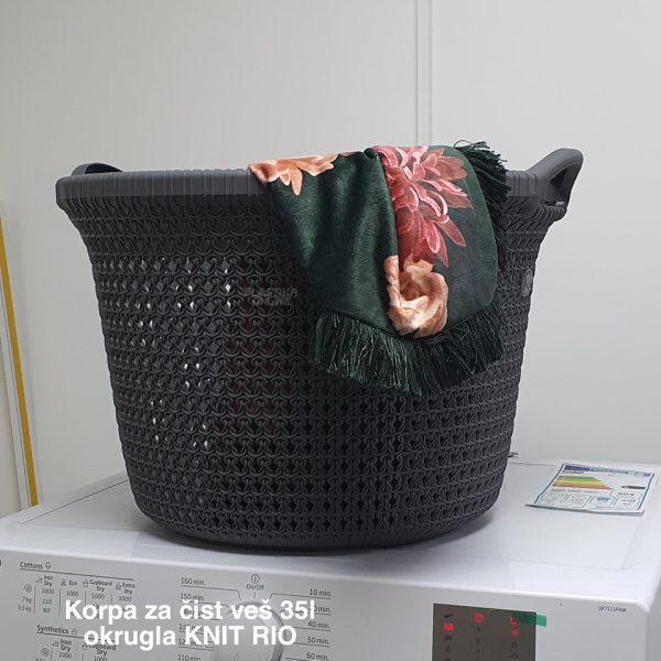 Korpa za čist veš 35l, okrugla korpa za čist veš, kadica za ves, plasticne korpe za ves, plasticna korpa za ves, sklopiva korpa za ves