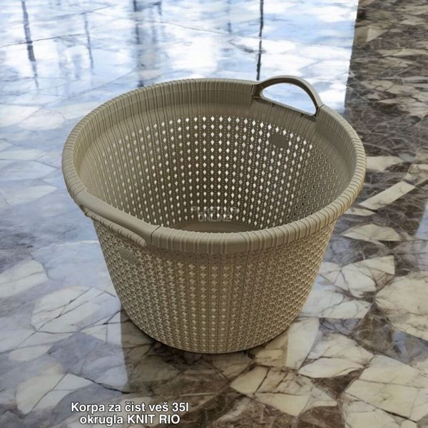 Korpa za čist veš 35l, okrugla korpa za čist veš, kadica za ves, plasticne korpe za ves, plasticna korpa za ves, sklopiva korpa za ves