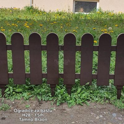 Ogradice za bastu H28, plasticne ogradice za bastu cene, ograda za dvoriste, ograda za bastu, plasticne ograde za bastu, ogradice za bastu plasticne BRAON