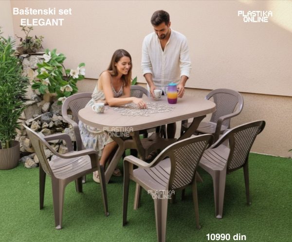 baštenski set Elelgant moka