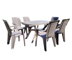 Baštenski set REMA Ema ratan stolice 6 kom i ovalni sto 120x80cm