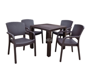 Baštenski set VERONA IV sto Orfeo 80x80cm i 4 Verona stolice