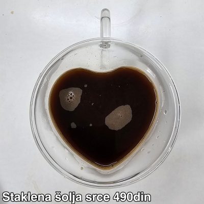 Staklena šolja sa duplim dnom -200 ml srce , staklena šolja, šolje sa duplim dnom, šolje u obliku srca