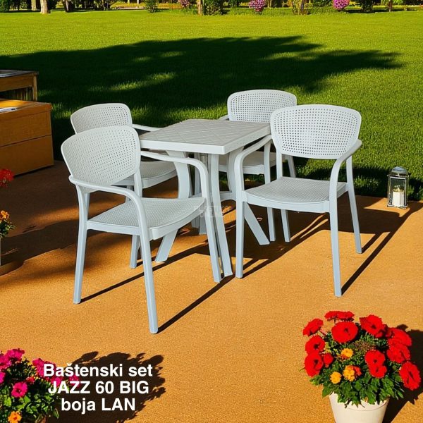 Baštenski set JAZZ 60 BIG , Baštenski sto, plastična stolica, plastični sto lan