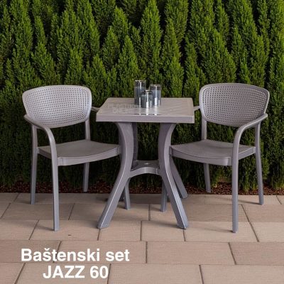 Baštenski set JAZZ 60 , Baštenski sto, plastična stolica, plastični sto