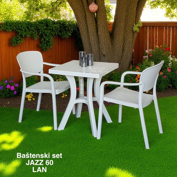 Baštenski set JAZZ 60 , Baštenski sto, plastična stolica, plastični sto lan