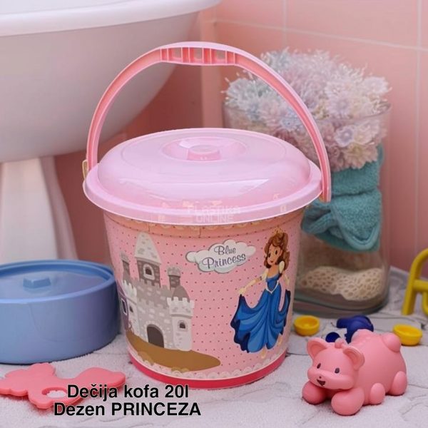 Dečija kofa 20l - PRINCEZA , KOFA ZA DECU, KOFA SA POKLOPCEM