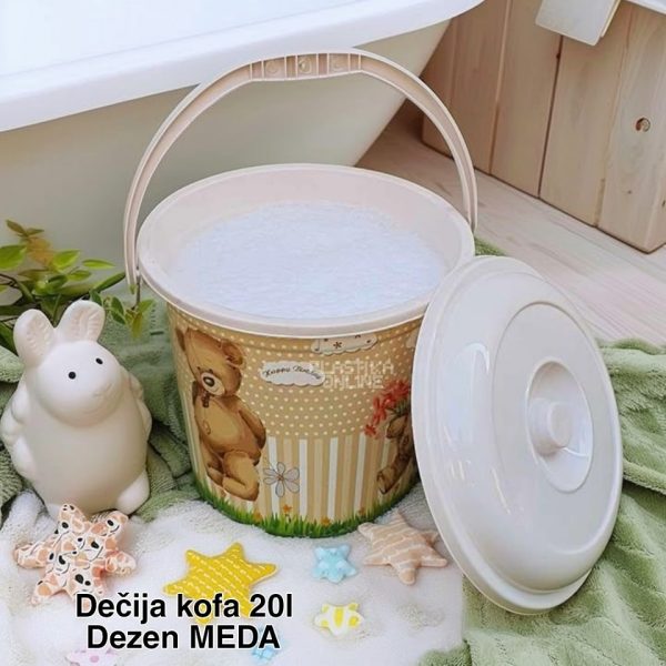 Dečija kofa 20l , kofa za decu, kofa sa poklopcem meda