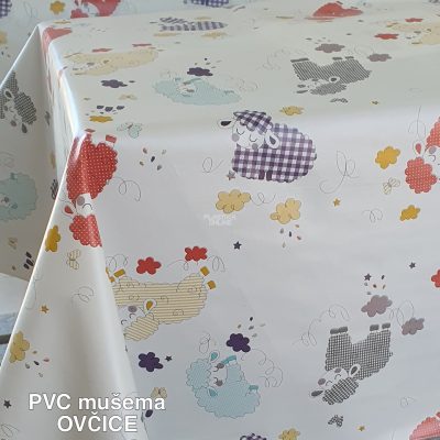 PVC MUŠEMA Dečija OVČICE 140 , plasticni stoljnak,