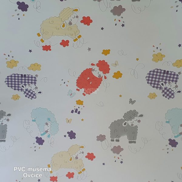 PVC MUŠEMA Dečija OVČICE 140 , plasticni stoljnak, 