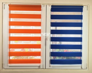 Zebra zavese 70x200cm sa kukom narandžasto plava