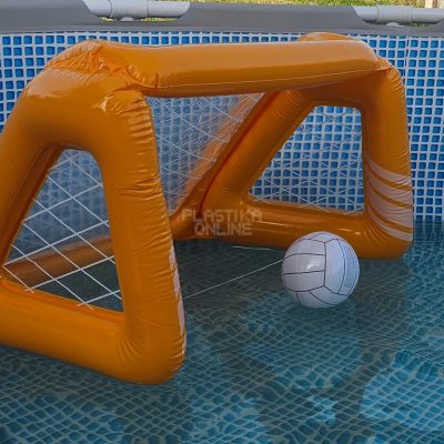 INTEX gol sa loptom na naduvavanje 124 x 84 x 76 cm, gol za bazen, dečiji gol za dvorište, gol sa loptom, gol za fudbal i vaterpolo,