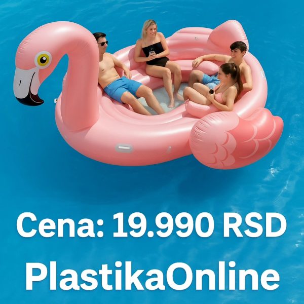 Party FLAMINGO ostrvo 4 , Veliki party dušek za vodu, Dušek sa držačima za čaše, Najbolji dušek za plažu za više osoba