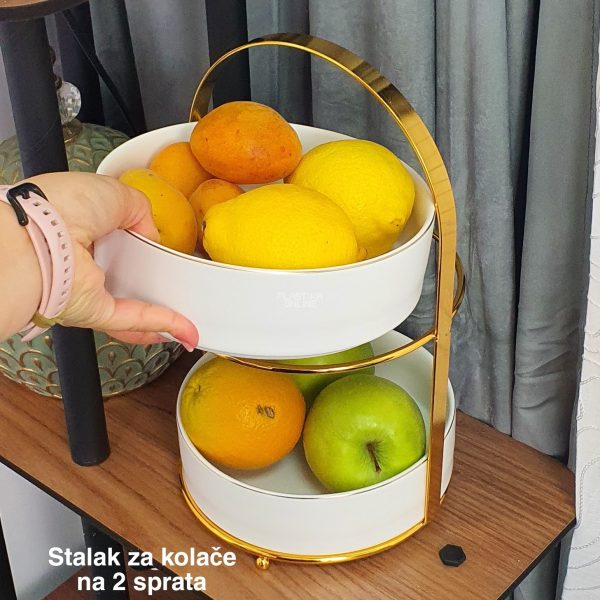 Stalak za kolače na 2 sprata , stalak za voće, stalak za tortu , stalak za mafine