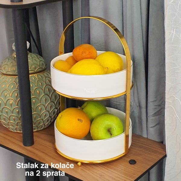 Stalak za kolače na 2 sprata , stalak za voće, stalak za tortu , stalak za mafine