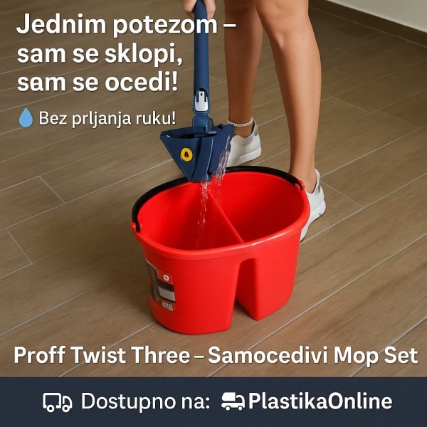 Trouglasti mop samocedivi 360 , Rotirajući mop 360 stepeni, Trouglasti mop za čišćenje podova, Samocedivi mop sa mikrovlaknima