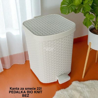 Kanta za smeće 22l pedalka RIO KNIT, kanta za otpad, kanta za smeće, kanta za kuhinju, kanta za kupatilo, kanta za kancelariju, pedalka bez