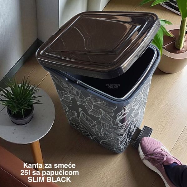 Kanta za smeće od 25l sa papučicom SLIM , kanta za otpad, kanta za smeće, kanta za kuhinju, kanta za kupatilo, kanta za kancelariju slim