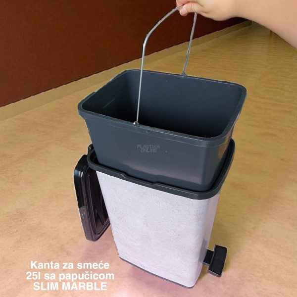 Kanta za smeće od 25l sa papučicom SLIM , kanta za otpad, kanta za smeće, kanta za kuhinju, kanta za kupatilo, kanta za kancelariju slim