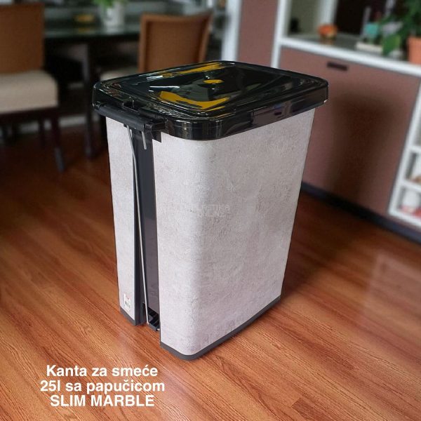 Kanta za smeće od 25l sa papučicom SLIM , kanta za otpad, kanta za smeće, kanta za kuhinju, kanta za kupatilo, kanta za kancelariju slim