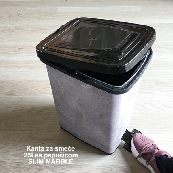 Kanta za smeće od 25l sa papučicom SLIM , kanta za otpad, kanta za smeće, kanta za kuhinju, kanta za kupatilo, kanta za kancelariju slim
