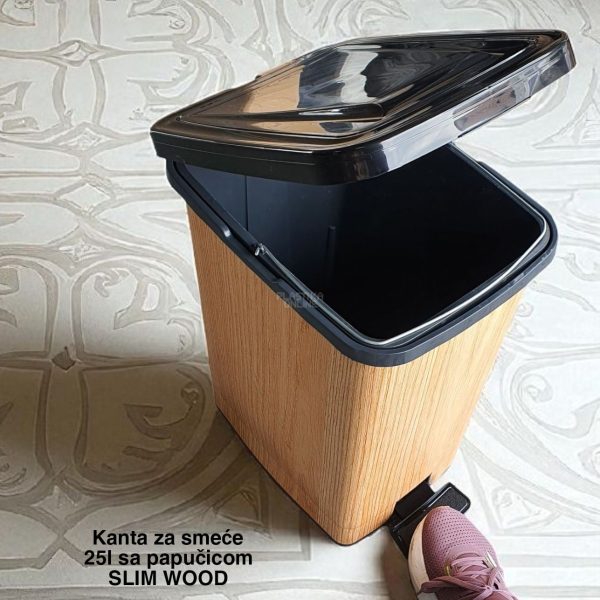 Kanta za smeće od 25l sa papučicom SLIM , kanta za otpad, kanta za smeće, kanta za kuhinju, kanta za kupatilo, kanta za kancelariju slim