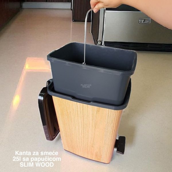 Kanta za smeće od 25l sa papučicom SLIM , kanta za otpad, kanta za smeće, kanta za kuhinju, kanta za kupatilo, kanta za kancelariju slim