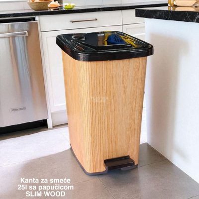 Kanta za smeće od 25l sa papučicom SLIM , kanta za otpad, kanta za smeće, kanta za kuhinju, kanta za kupatilo, kanta za kancelariju slim