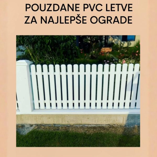 PVC letva za ograde h100 , Pvc ograde, Plastične ograde, Pvc tarabice , Ograde za terasu , Pvc ogradice, 10cm bele, PVC letva za ograde h80, PVC letva za ograde h120, PVC letva za ograde h150, PVC letva za ograde h90