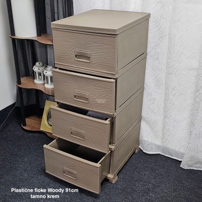 Plastične fioke Woody 91 cm, plasticni fiokar, plasticne police sa fiokama, plasticne fioke za odlaganje, plasticni fiokari bez 1