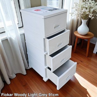 Plastične fioke Woody 91 cm, plasticni fiokar, plasticne police sa fiokama, plasticne fioke za odlaganje, plasticni fiokari light gray 1