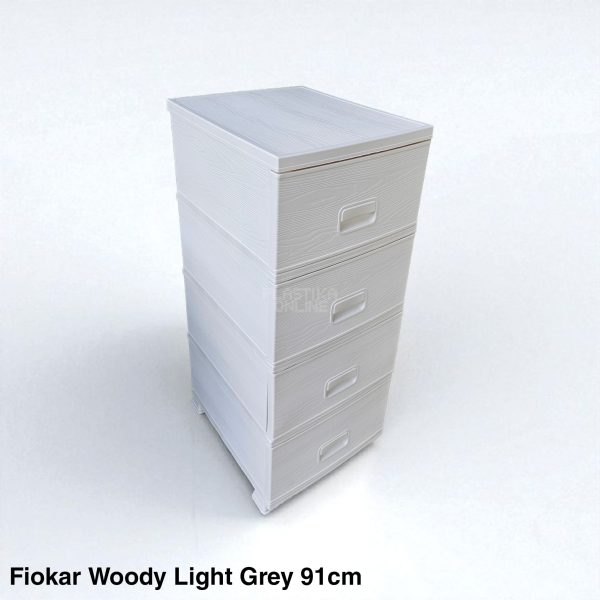 Plastične fioke Woody 91 cm, plasticni fiokar, plasticne police sa fiokama, plasticne fioke za odlaganje, plasticni fiokari light gray 1