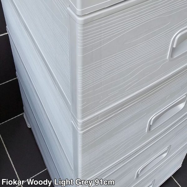 Plastične fioke Woody 91 cm, plasticni fiokar, plasticne police sa fiokama, plasticne fioke za odlaganje, plasticni fiokari light gray 1