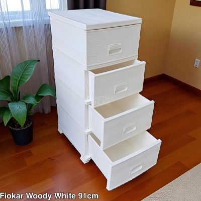 Plastične fioke Woody 91 cm, plasticni fiokar, plasticne police sa fiokama, plasticne fioke za odlaganje, plasticni fiokari white 1