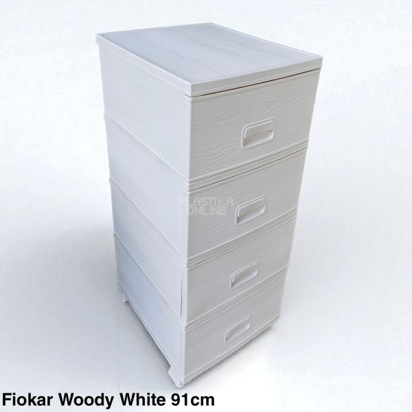 Plastične fioke Woody 91 cm, plasticni fiokar, plasticne police sa fiokama, plasticne fioke za odlaganje, plasticni fiokari white 1