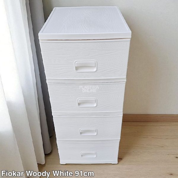 Plastične fioke Woody 91 cm, plasticni fiokar, plasticne police sa fiokama, plasticne fioke za odlaganje, plasticni fiokari white 1